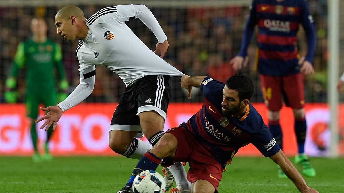 Feghouli, one of the absences of Valencia in front of the FC Barcelona