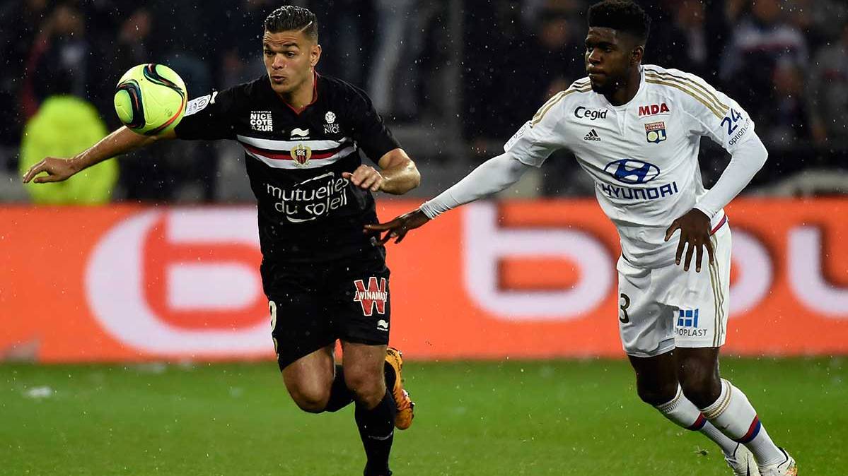 Samuel Umtiti in the last meeting in front of the Nice