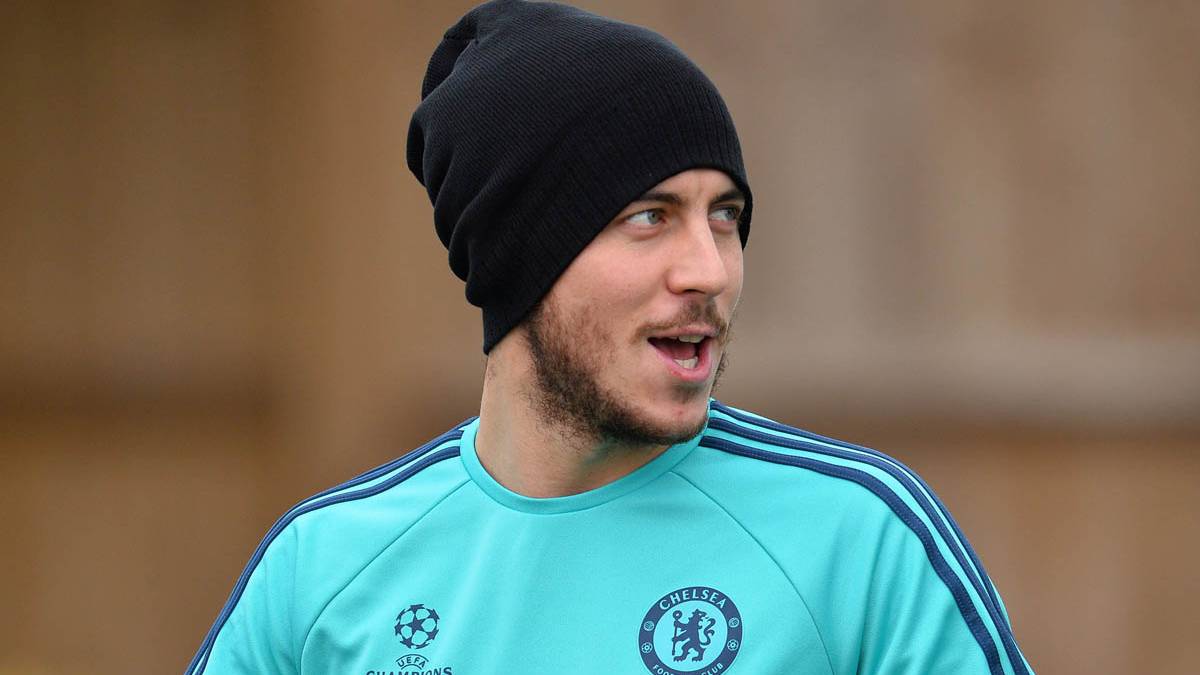 Eden Hazard, during a training with Chelsea