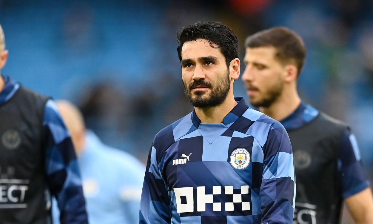 Gundogan durante un calentamiento