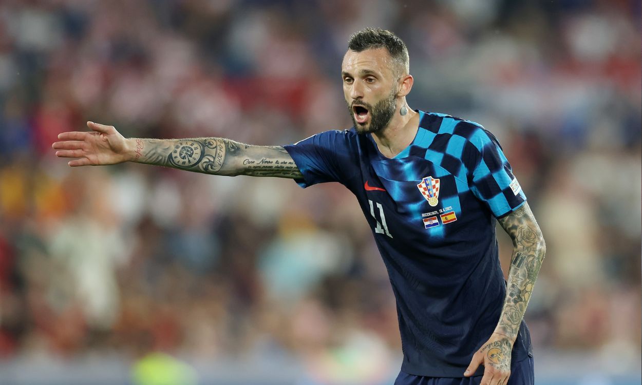 Marcelo Brozovic en un partido con Croacia