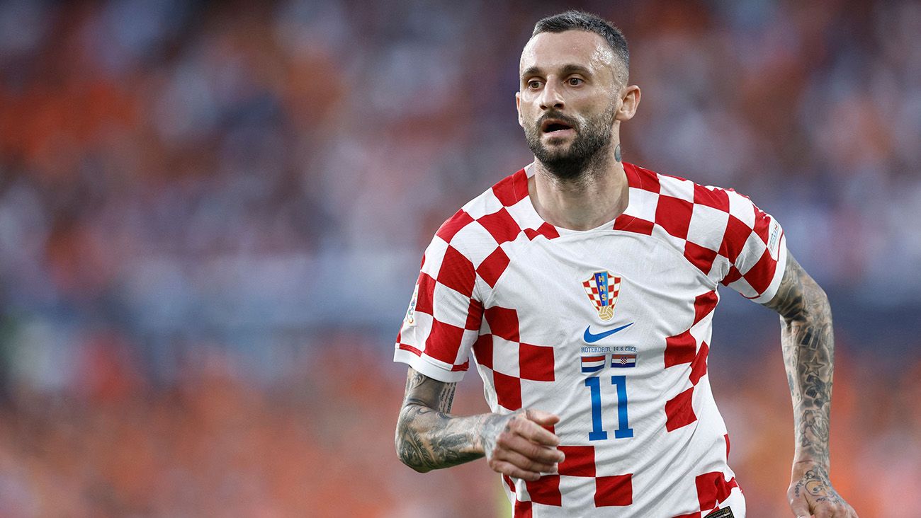 Marcelo Brozovic en un partido con Croacia