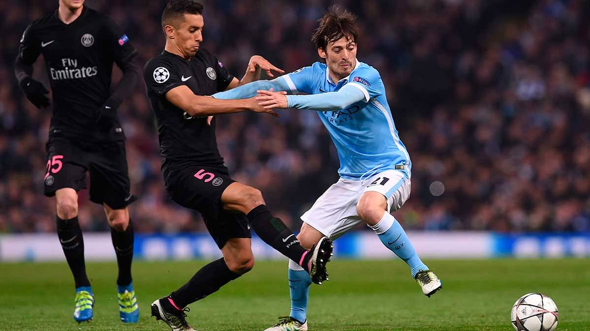 Marquinhos In an action in front of the Manchester City