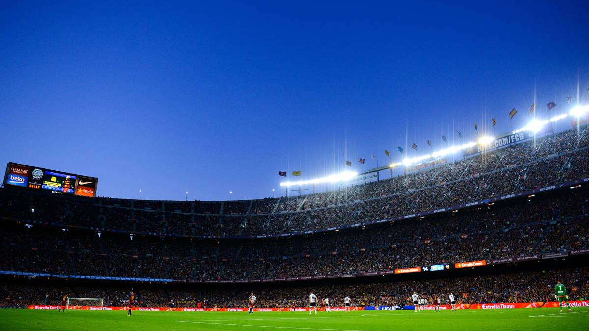 El Camp Nou, lleno a rebosar contra el Valencia el domingo