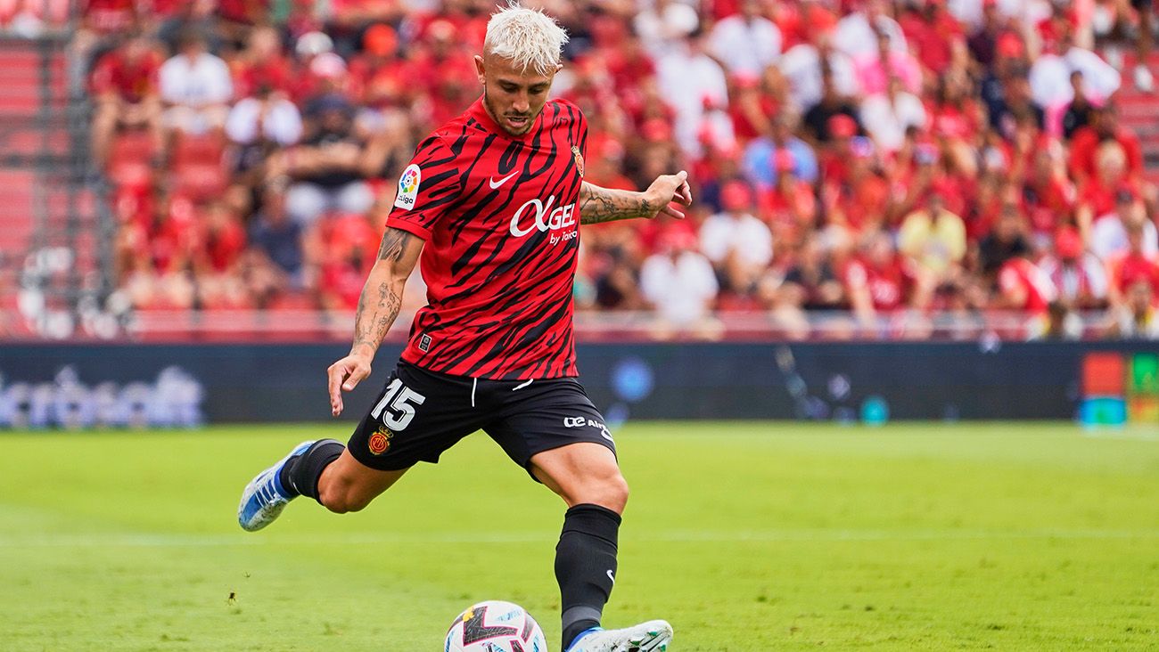 Pablo Maffeo in a match with Mallorca