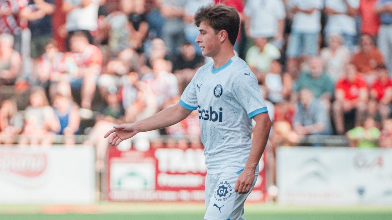 Pablo Torre en su primer partido con el Girona. Foto: @GironaFC en Twitter