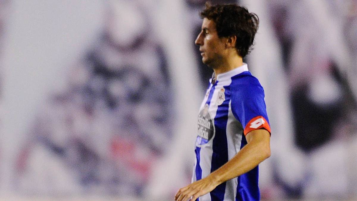 Pedro Mosquera, en un partido con el Deportivo de la Coruña