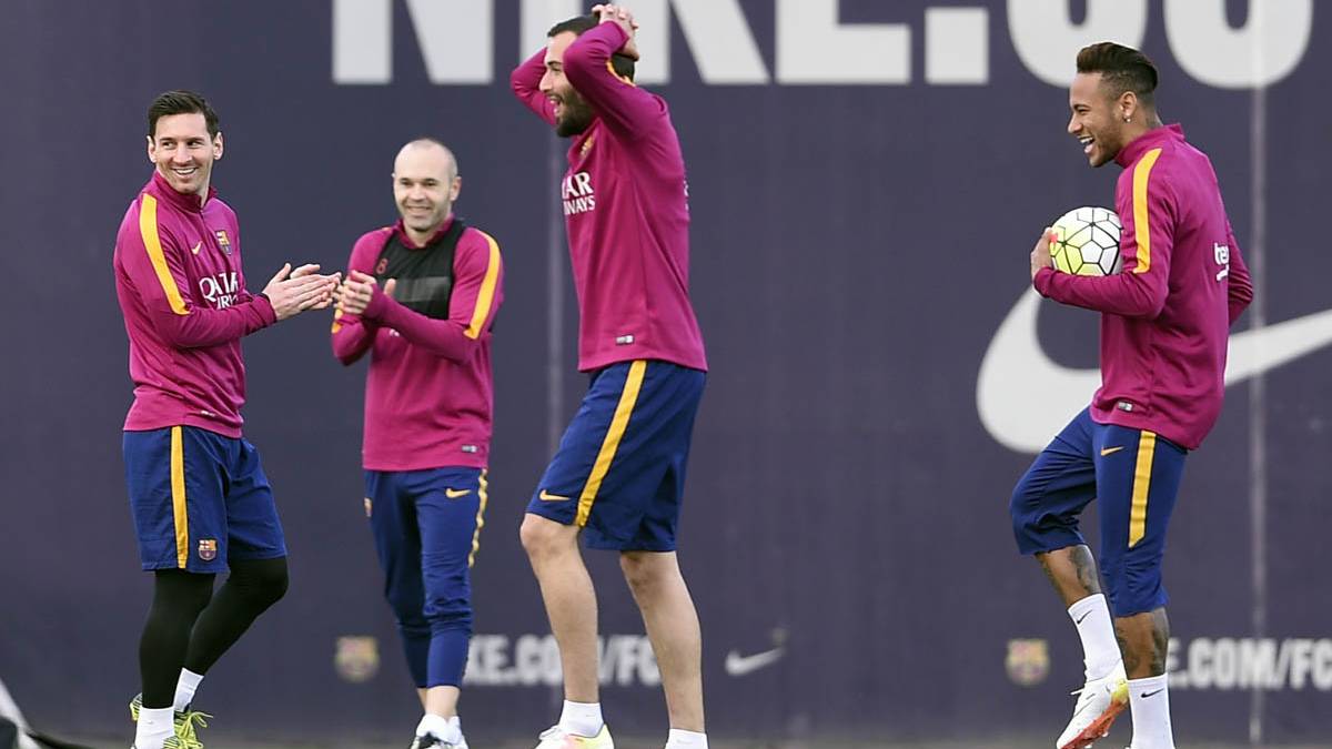 Aleix Vidal, training in the Ciutat Esportiva with his mates