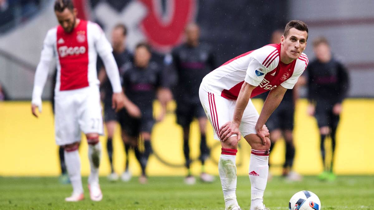 Arkadiusz Milik, en un partido de esta temporada con el Ajax