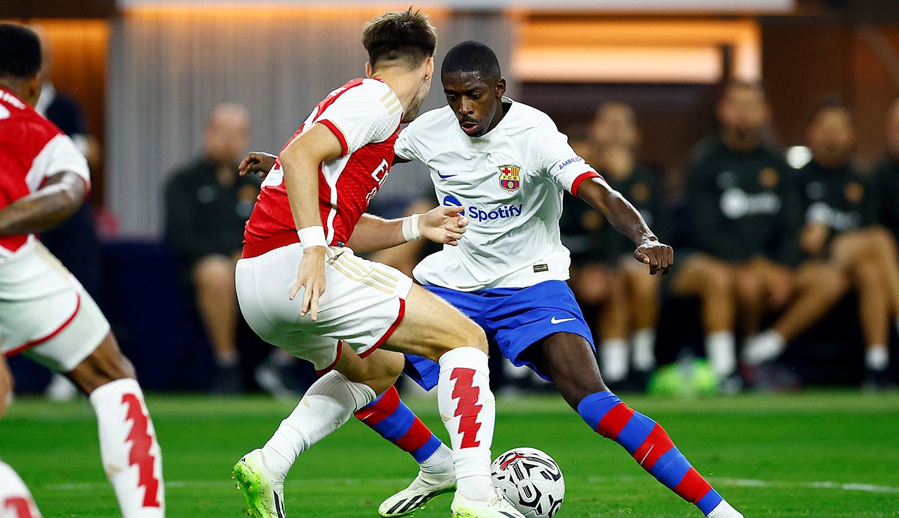 Dembélé with the Barça