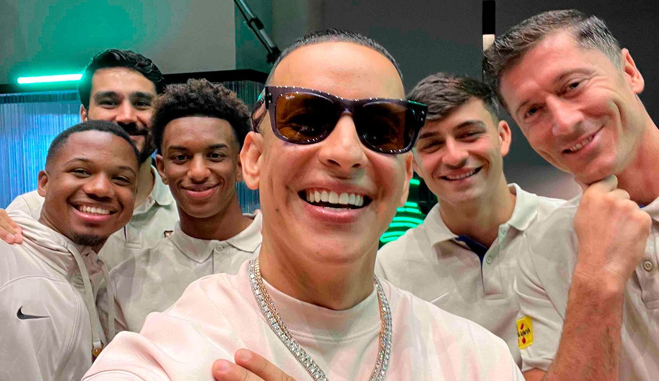 Daddy Yankee con el Barça