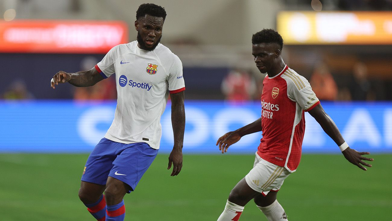 Franck Kessié during the friendly against Arsenal