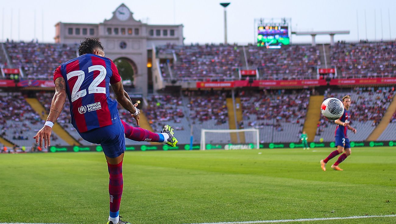 Raphinha durante el Joan Gamper