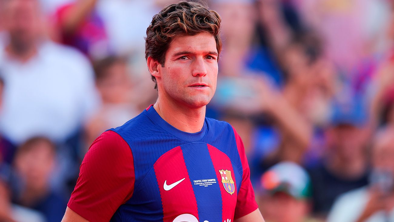 Marcos Alonso en el amistoso contra el Tottenham en el Gamper