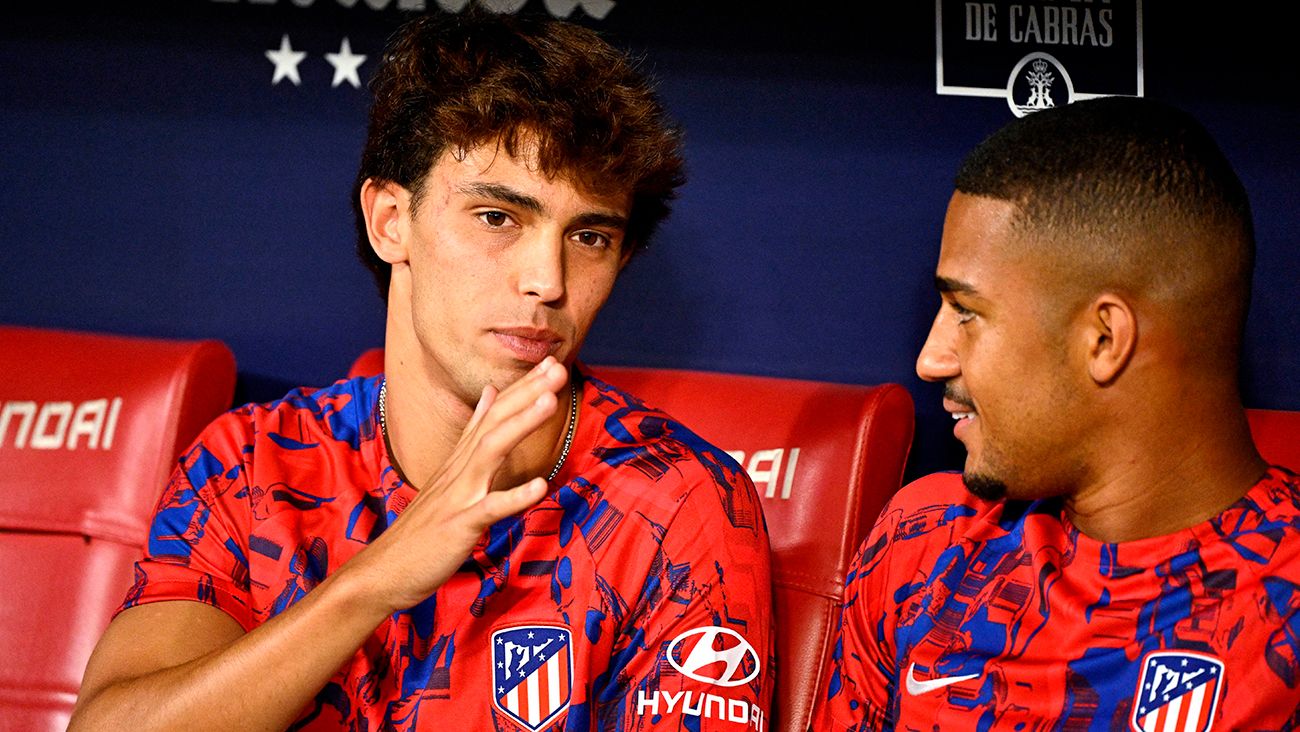 Joao Félix y Samuel Lino con el Atlético de Madrid
