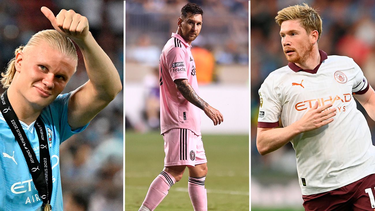 Haaland, Messi y Kevin De Bruyne