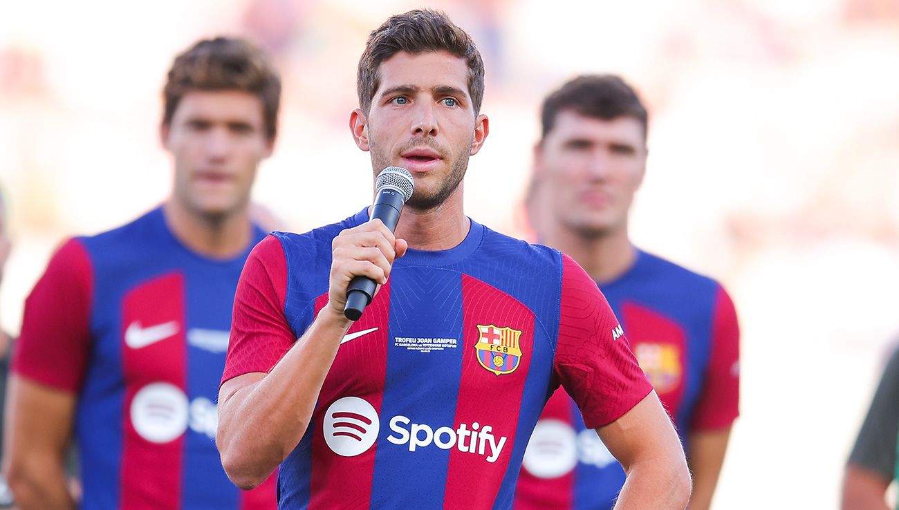 Sergi Roberto durante el Joan Gamper