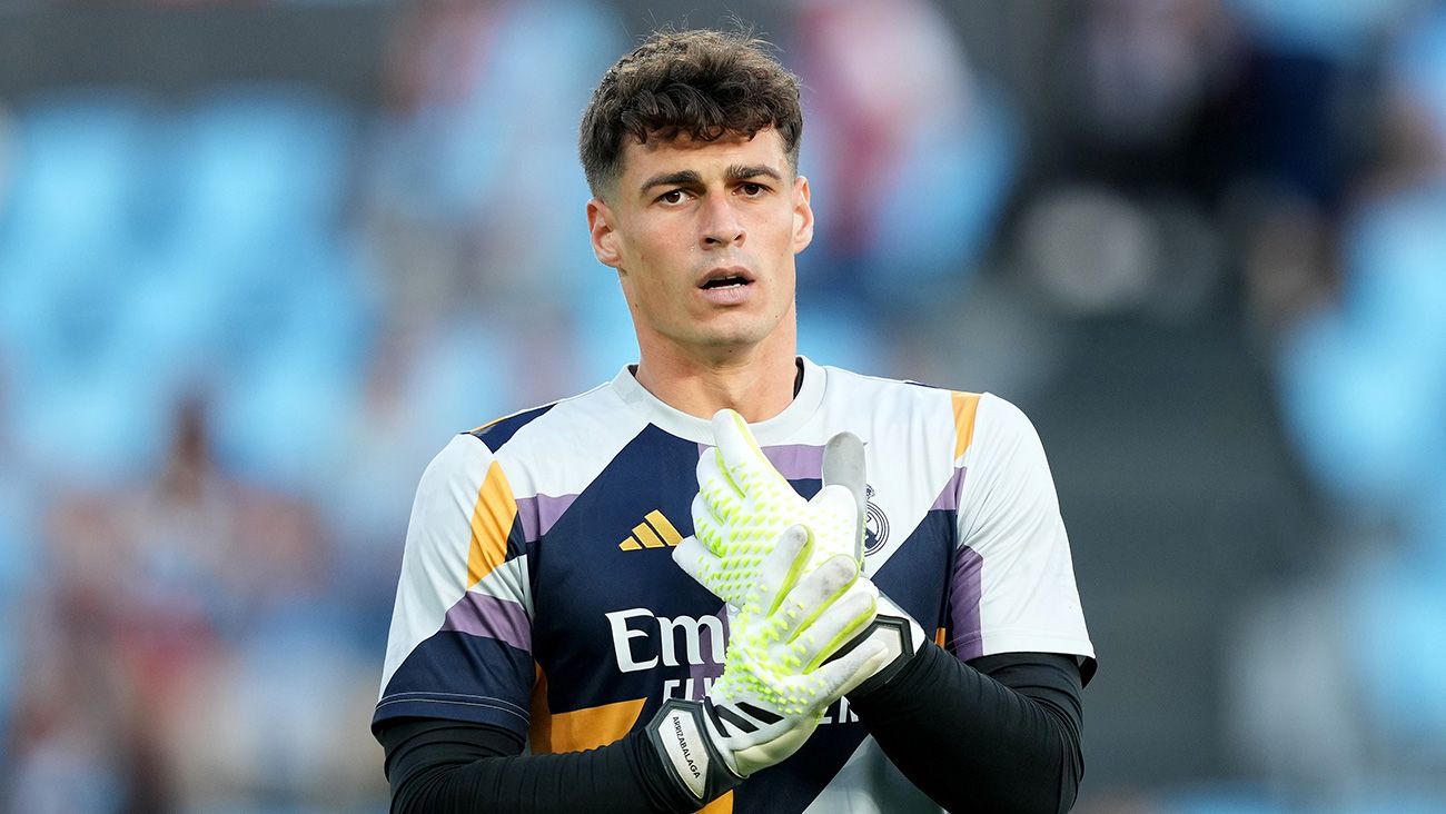 Kepa antes de un partido con el Real Madrid