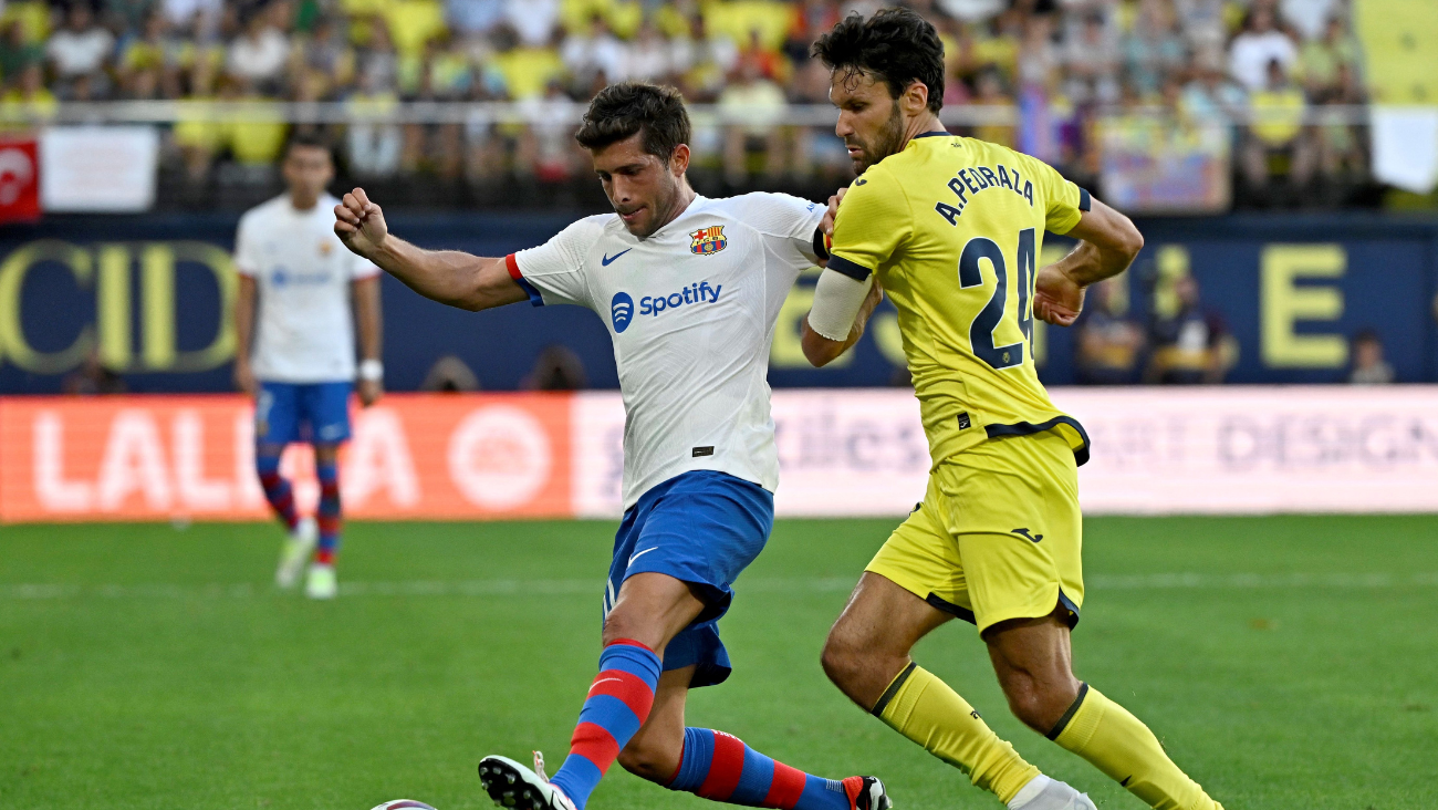 Sergi Roberto contra Álvaro Pedraza