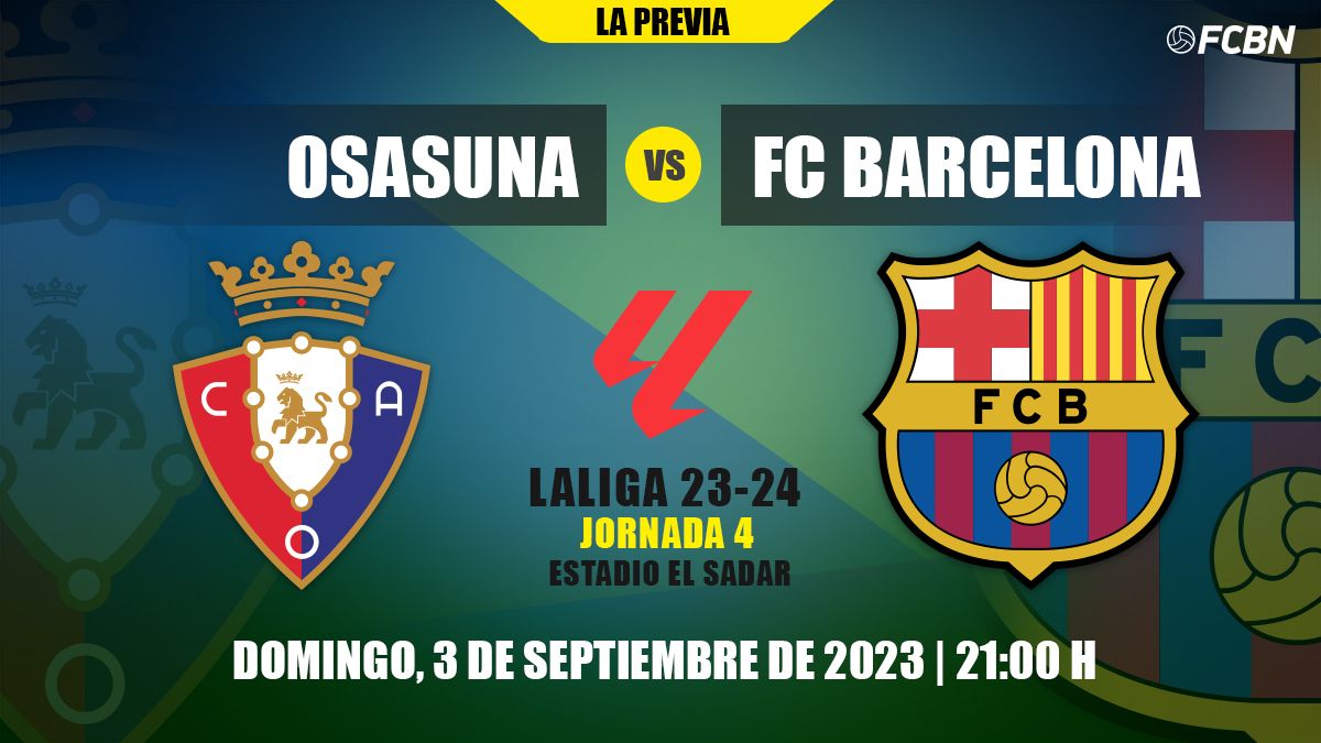 Previa del Osasuna vs FC Barcelona  de LaLiga
