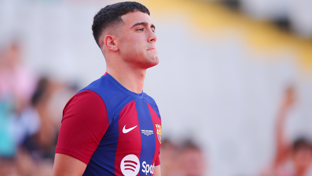 Ángel Alarcón con el FC Barcelona en el Joan Gamper