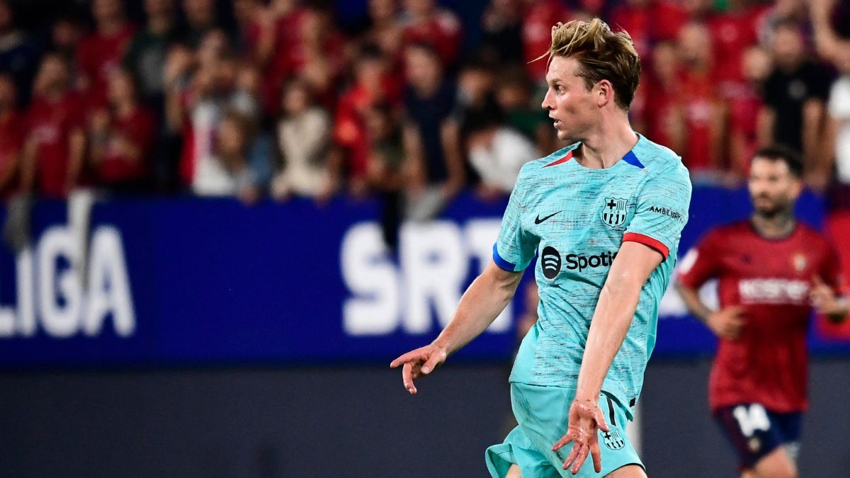 Frenkie de Jong en un partido del FC Barcelona