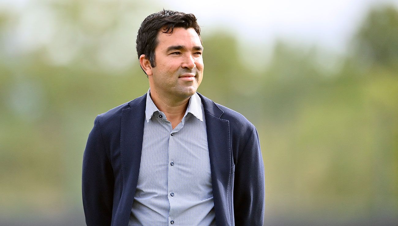 Deco durante un acto con el Barça