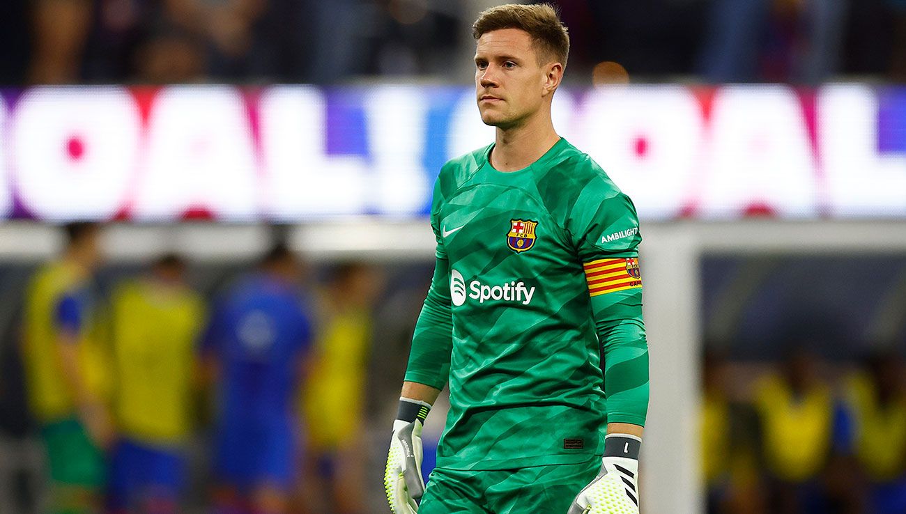 Ter Stegen durante un partido del Barça