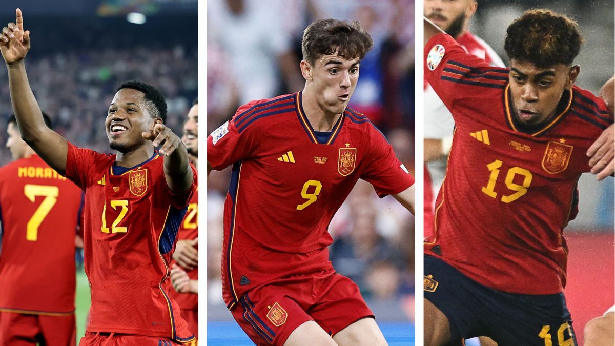Ansu Fati, Gavi y Lamine, goleadores más jóvenes de España