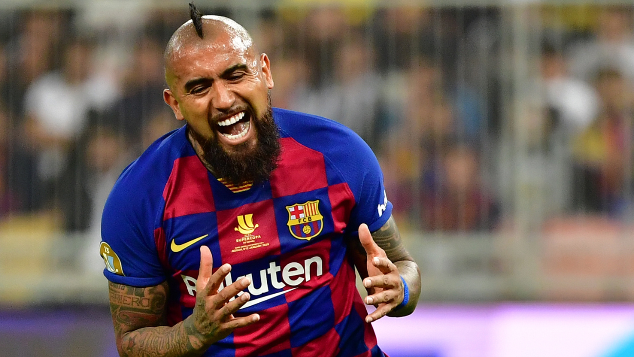 Arturo Vidal con el FC Barcelona