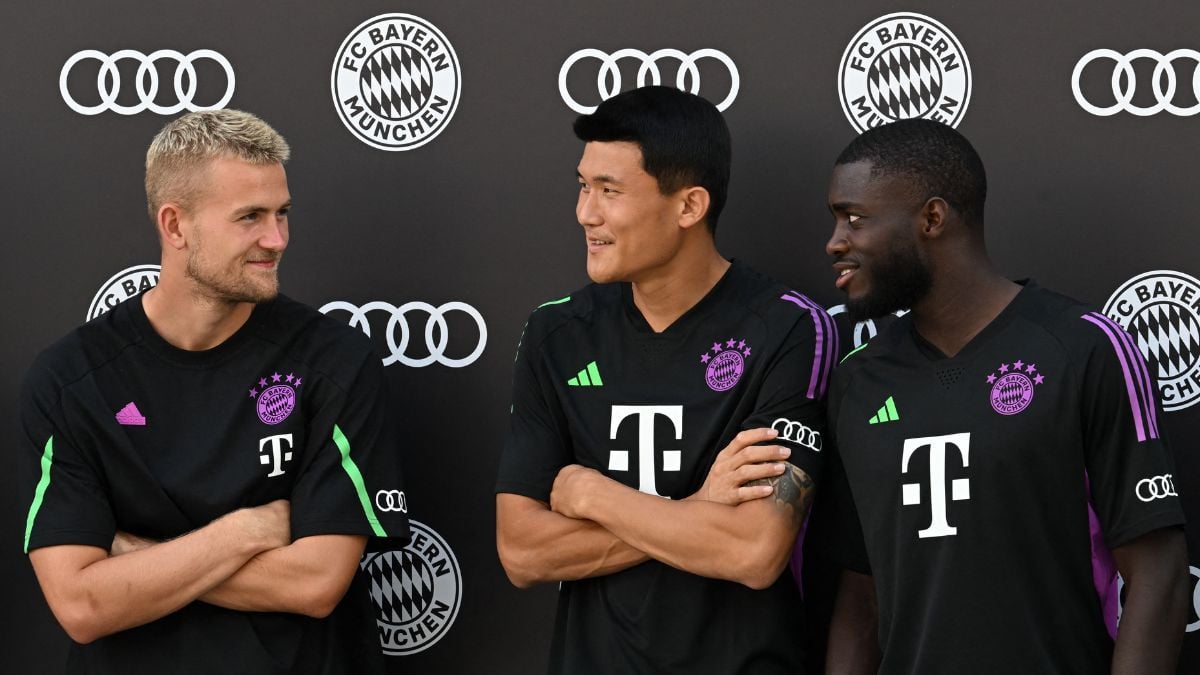 De Ligt, Min Jae Kim y Upamecano, jugadores del Bayern