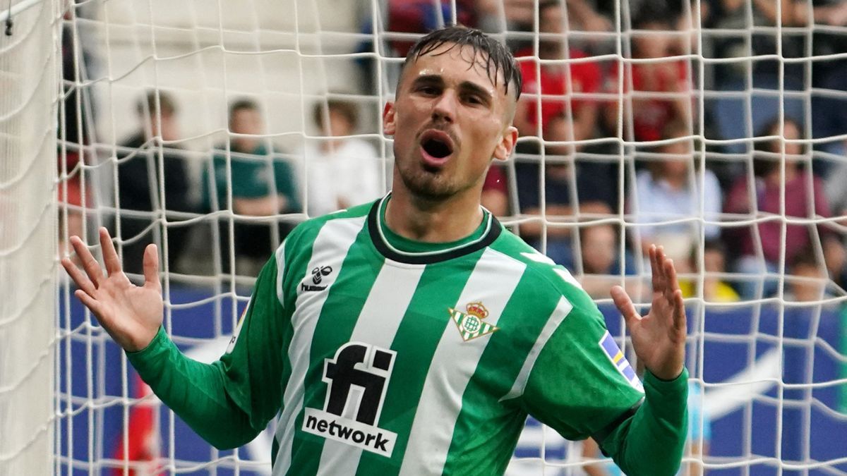 Rodri Sánchez en un partido del Real Betis