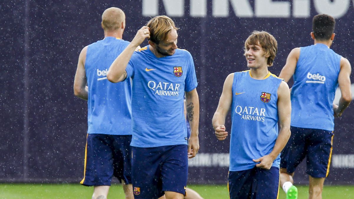 Alen Halilović e Ivan Rakitic, en una imagen de archivo