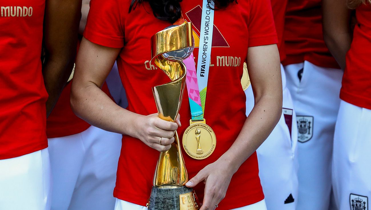 Jugadora Espana celebración