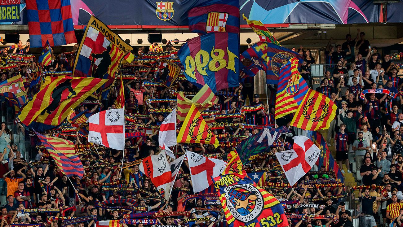 Afición del Barça durante un partido