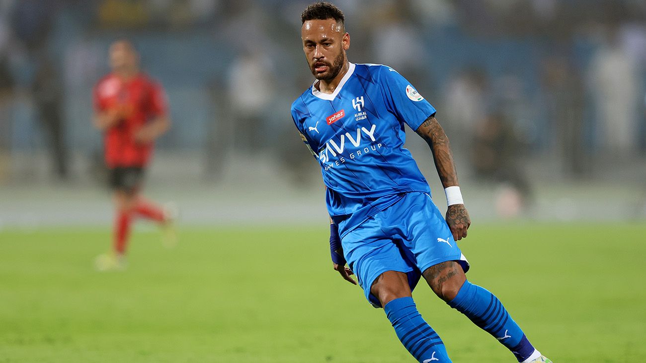 Neymar Jr. in a match with Al Hilal