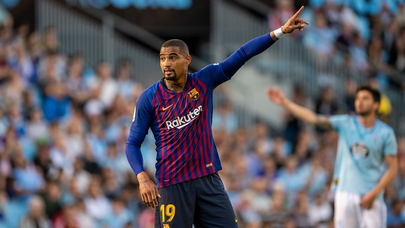 Prince Boateng durante su etapa en el Barça