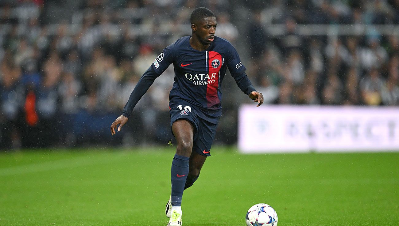 Dembélé´durante un partido del PSG