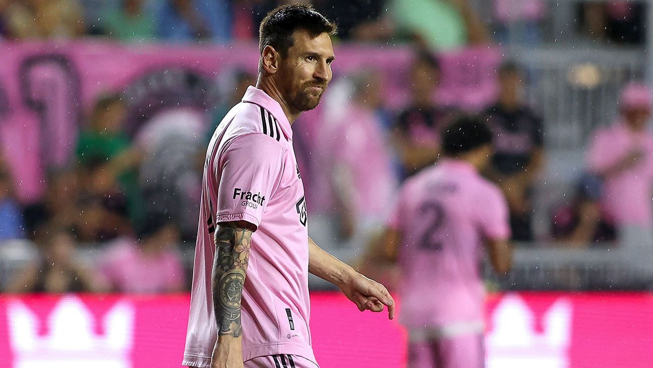 Leo Messi during an Inter Miami match