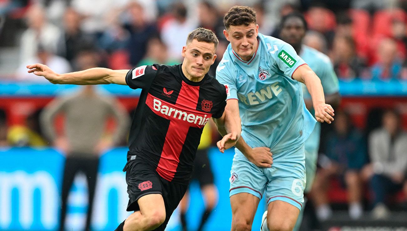 Florian Wirtz durante un partido con el Leverkusen