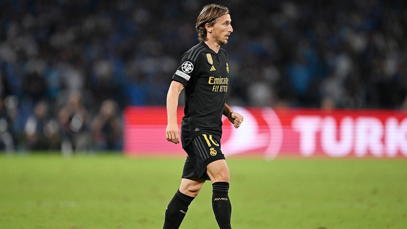 Luka Modric in a match with Real Madrid