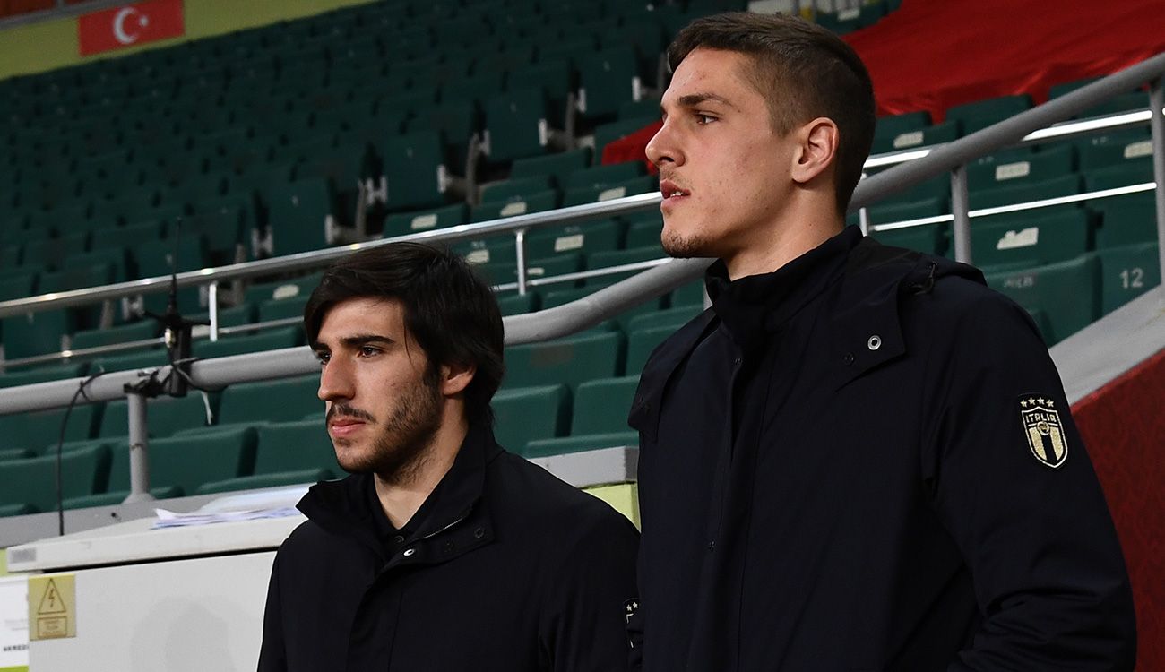 Sandro Tonali y Nicolo Zaniolo