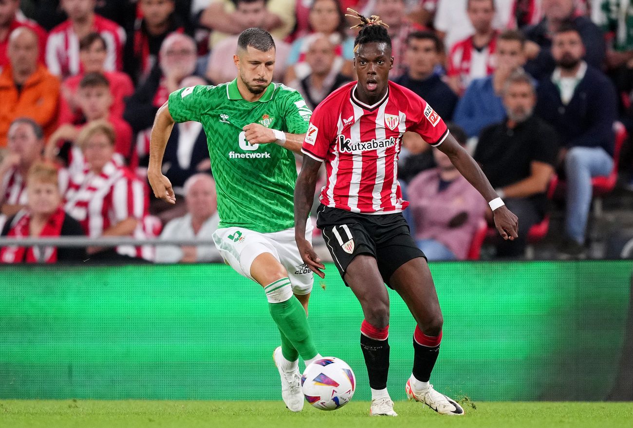Nico Williams en un partido ante el Betis