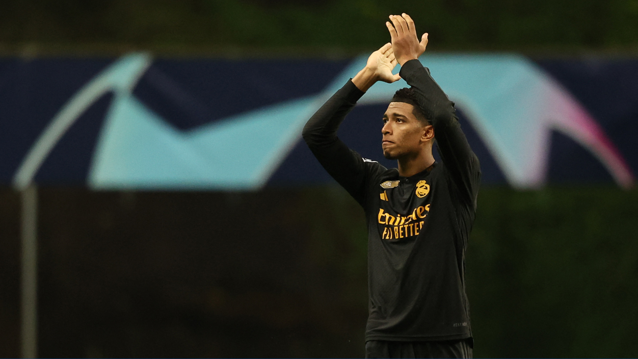 Jude Bellingham celebrando su gol ante el Braga en la Champions League