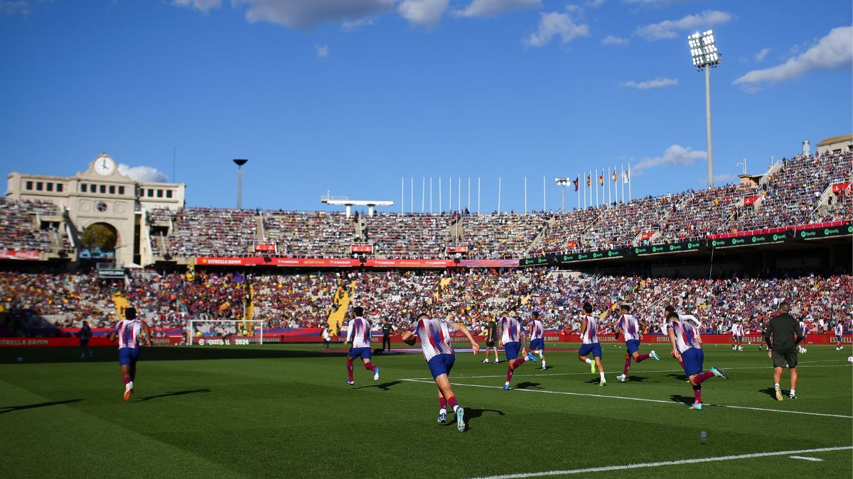 El Estadi Olímpic Lluís Compannys, en la previa de la disputa del Clásico