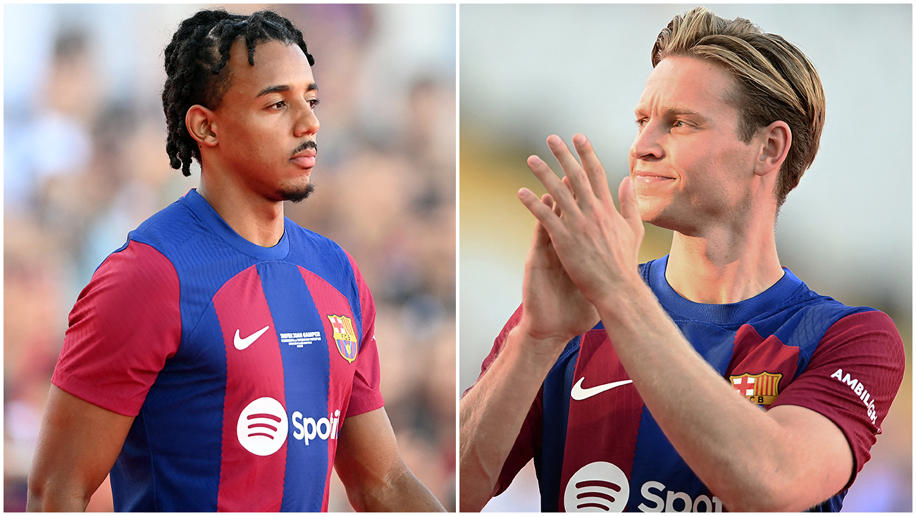 Jules Koundé y Frenkie de Jong con el Barça