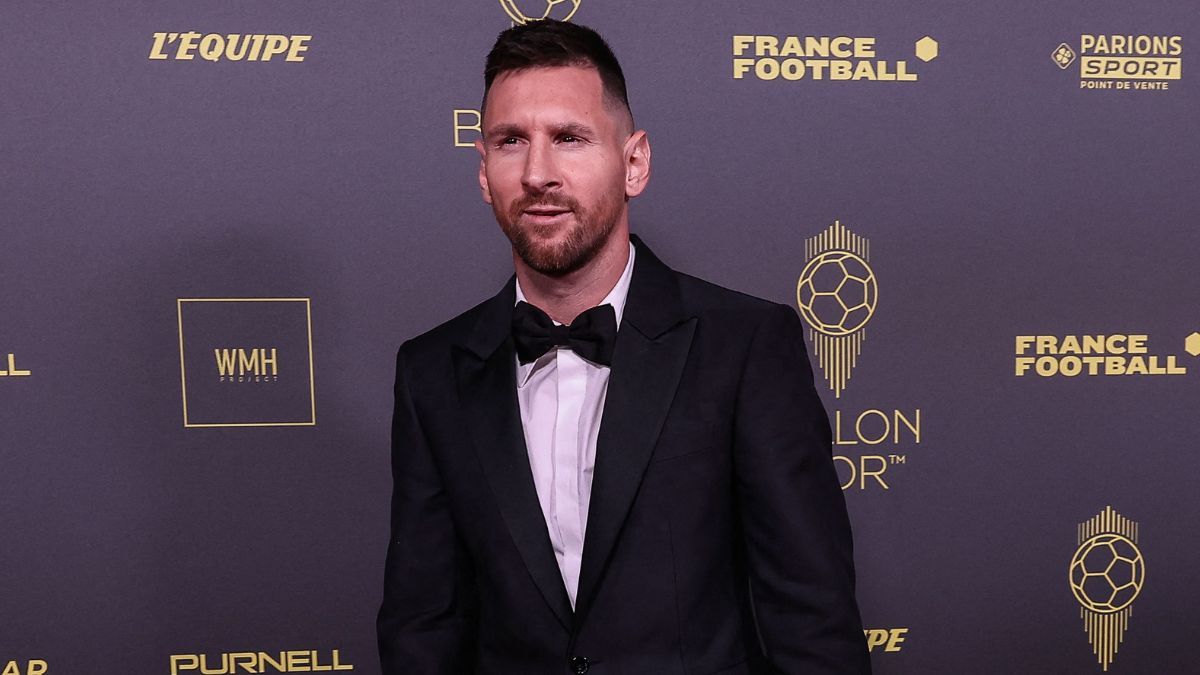 Lionel Messi en la previa de la gala del Balón de Oro