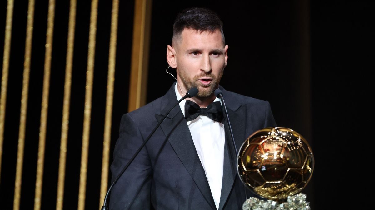 Lionel Messi durante la gala del Balón de Oro