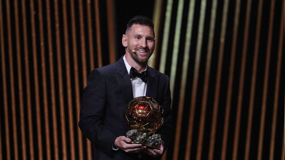 Lionel Messi en la gala del Balón de Oro