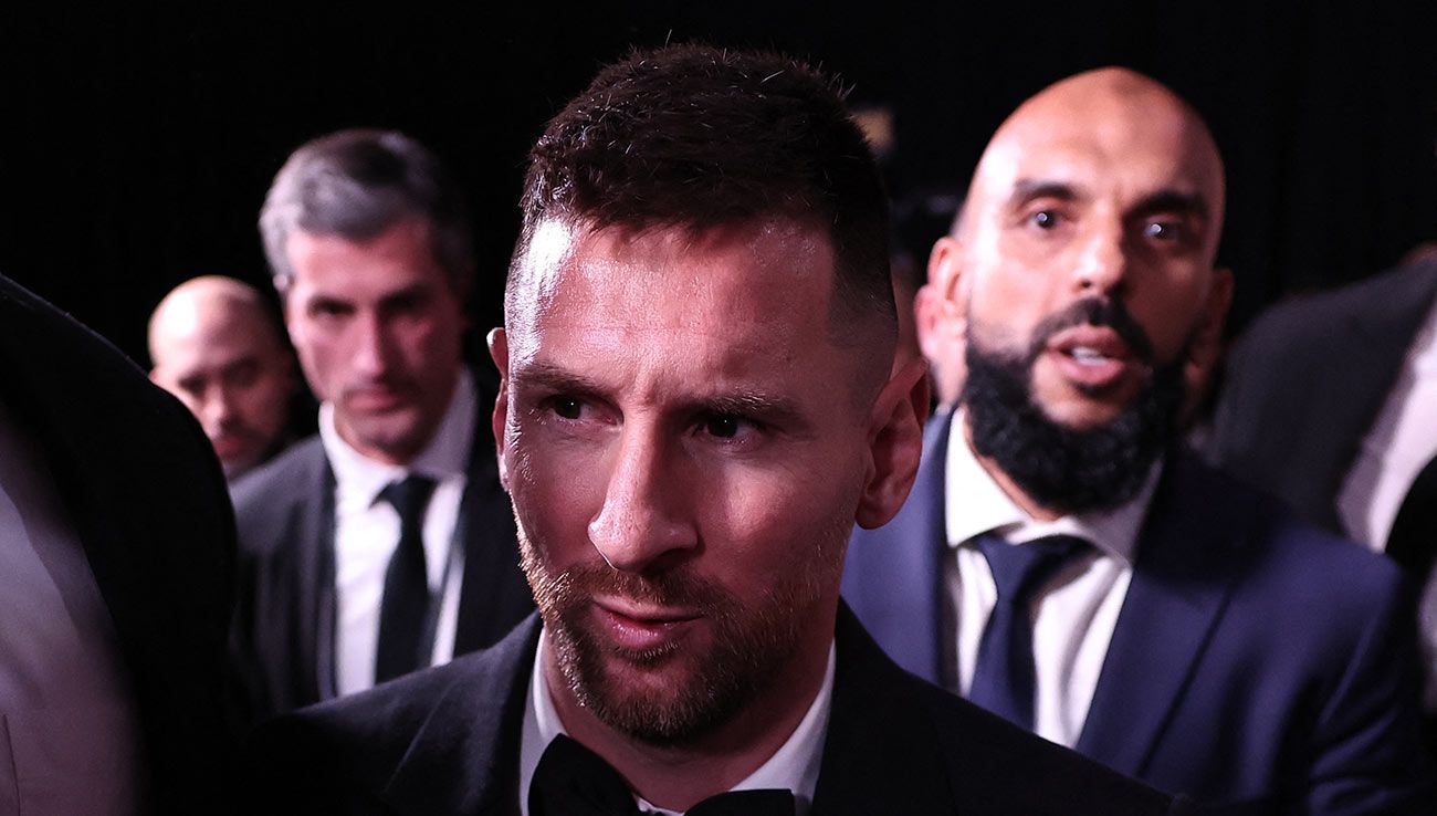 Leo Messi durante la gala del Balón de Oro 2023
